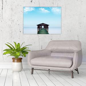 Obraz domu na mori (70x50 cm)