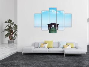 Obraz domu na mori (150x105 cm)