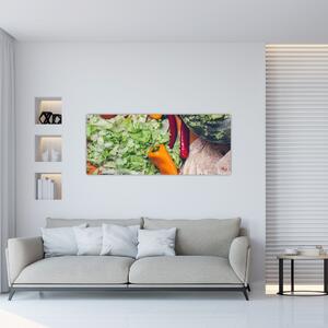 Obraz zeleniny (120x50 cm)
