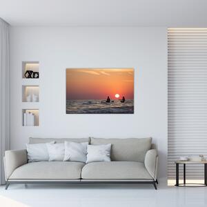 Obraz kanoistov pri západe slnka (90x60 cm)