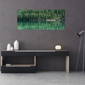 Obraz - Ihličnany pri jazere (120x50 cm)