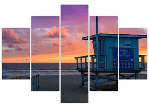 Obraz z pláže Santa Monica (150x105 cm)