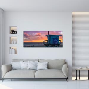 Obraz z pláže Santa Monica (120x50 cm)
