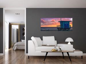 Obraz z pláže Santa Monica (120x50 cm)