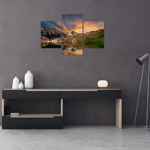 Obraz - Odraz v horskom jazere (90x60 cm)