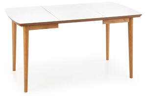Jedálenský stôl BORRIT biela matná/dub lefkas