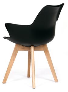 Jedálenská stolička KATRINA buk/čierna