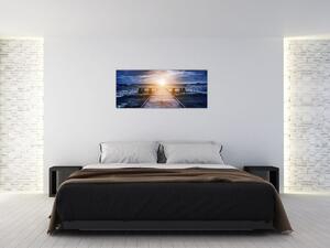 Obraz móla sa slnkom (120x50 cm)