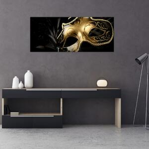 Obraz - Zlatá škraboška (120x50 cm)