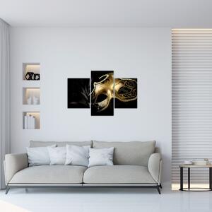 Obraz - Zlatá škraboška (90x60 cm)
