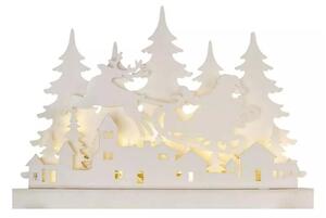 EMOS 12 LED drevená dedinka, 31 cm, 2x AA, vnútorná, teplá biela (DCWW30) + záruka 3 roky zadarmo