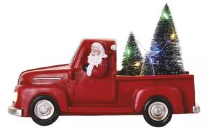 Emos DCLW09 LED dekorace – Santa v autě s vánočními stromky 10 cm 3x AA vnitřní multicolor + záruka 3 roky zadarmo
