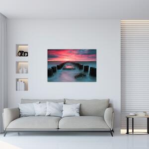 Obraz - Skaly v mori (90x60 cm)