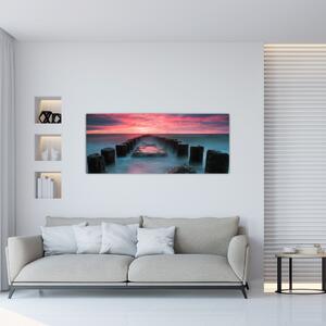 Obraz - Skaly v mori (120x50 cm)