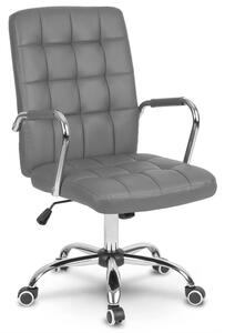 Kožené kancelárske kreslo v sivej farbe G401