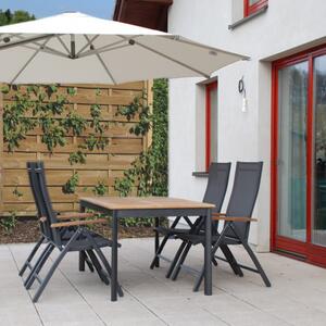 Doppler Concept teak FSC® 4+1 - záhradné sedenie (hliník/drevo)