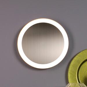 Nástenné LED svietidlo Moon Ø 50 cm, striebro