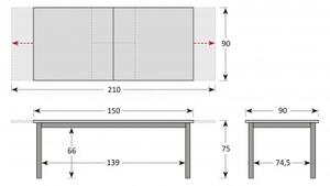 Doppler CONCEPT FSC® - rozkladací stôl s teakovou doskou