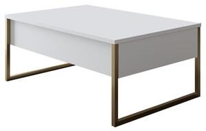 Konferenčný stolík LUXE biela/zlatá