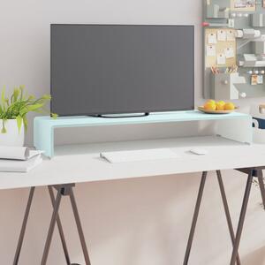 TV stojan/stojan pod monitor, sklo, zelený 90x30x13 cm