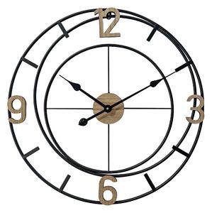 NÁSTENNÉ HODINY, prírodná farba, čierna, 60 cm Ambia Home - Hodiny