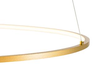 Dizajnové závesné svietidlo zlaté 72 cm vrátane LED 3-stupňovo stmievateľné - Rowan
