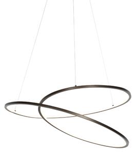 Dizajnové závesné svietidlo bronzové 72 cm vrátane LED 3-stupňovo stmievateľné - Rowan