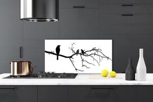 Nástenný panel  Vtáky vetva umenie 100x50 cm