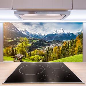 Nástenný panel  Sklenená alpy príroda 100x50 cm