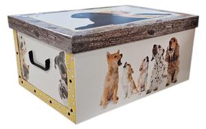 Úložná krabica MAXI DOGS YELLOW 51x37x24cm