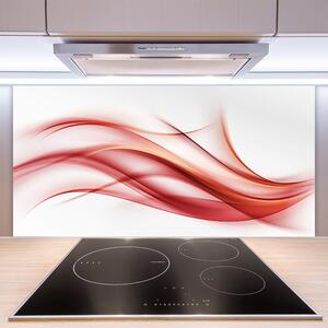 Sklenený obklad Do kuchyne Červená abstrakcia umenie 100x50 cm