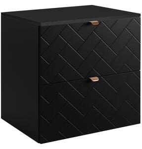 TREND čierny matný B60DB závesná skrinka pod umývadlo 60 cm