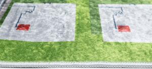 Detský koberec s motívom zeleného mestečka CHE9033-EMMA Zelená Šírka: 80 cm | Dĺžka: 150 cm