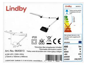 Lindby Lindby - LED Stmievateľná dotyková stolná lampa FELIPE LED/4,5W/230V LW0587 + záruka 3 roky zadarmo