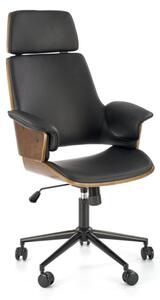 Kancelárska stolička WEBER, 65x112-122x65, orech/čierna