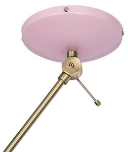 Retro stropné svietidlo ružové s bronzom - Milou