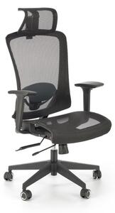 Kancelárska stolička KABI, 63x117-125x63, čierna