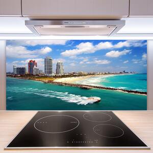 Nástenný panel  More pláž mesto krajina 100x50 cm