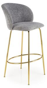 Barová stolička H-116, 50x101x59, popol/zlatá
