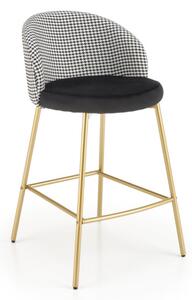 Barová stolička H-113, 42x92x48, čierna/biela