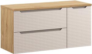 LUXOR Beige 82-120-90-30-D závesná skrinka pod umývadlo 120 cm