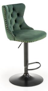 Barová stolička ADAMOS, 47x96-118x52, tmavo zelená