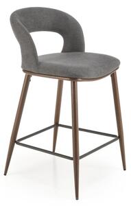 Barová stolička H-114, 48x92x52, popol/orech