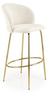 Barová stolička H-116, 50x101x59, krémová/zlatá