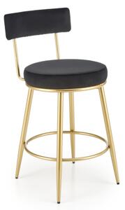 Barová stolička NENA, 45x90x54, čierna/zlatá
