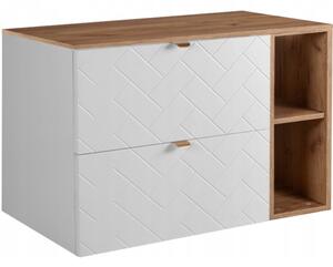 TREND biely matný W100DC závesná skrinka pod umývadlo 100 cm