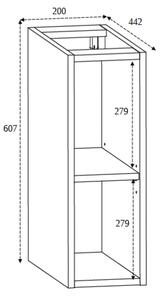 TREND biely matný W100DW závesná skrinka pod umývadlo 100 cm