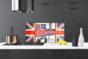 Sklenený obklad Do kuchyne Londýn vlajka umenie 100x50 cm