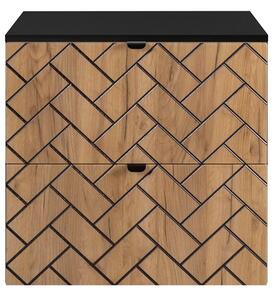 TREND dub craft zlatý C60 závesná skrinka pod umývadlo 60 cm