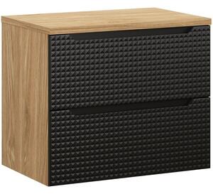 LUXOR Black 82-70-2S-D závesná skrinka pod umývadlo 70 cm
